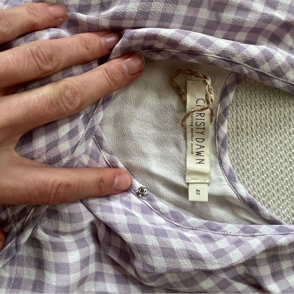 Christy Dawn Lincoln Dress In Lavender Gingham - Picture 9 of 13